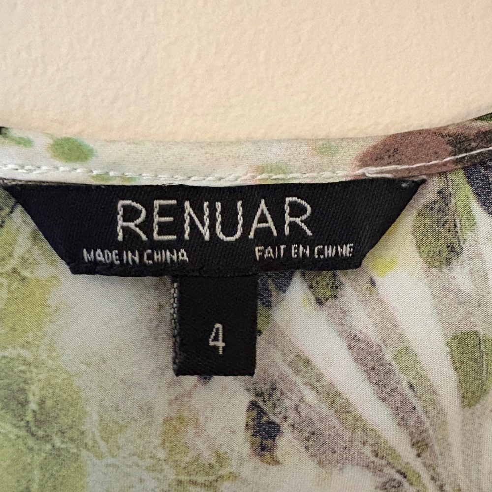 Renuar Women’s Size 4 Sleeveless Floral Print Cowl Neck Blouse - Picture 3 of 3